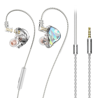 Lafitear Dual Dynamic dan Planar Driver Hifi Stereo IEM Earphone Kabel Dapat Dilepas 3.5mm Tipe C Earbuds untuk Musik dan Gaming