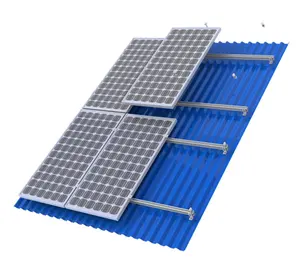 Sistema de montaje de techo de hojalata trapezoidal solar de gran oferta personalizado soportes de techo de teja de hierro solar proveedor superior