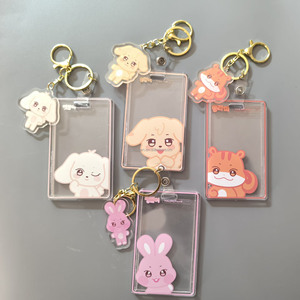 Vente <span class=keywords><strong>en</strong></span> gros personnalisé kpop sk bp bt ive <span class=keywords><strong>en</strong></span> ATEEZ acrylique porte-carte <span class=keywords><strong>photo</strong></span> porte-clés mignon dessin animé manchon de protection - Product Image 3