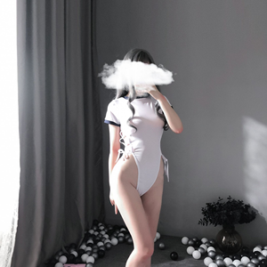 Lencería <span class=keywords><strong>sexy</strong></span> transpirable para mujer con bordado 3D, diseño de corte alto, con lazo lateral y cierre oculto de gancho, con abertura lateral. - Product Image 3