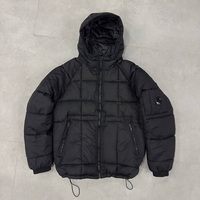 Manteau matelassé de luxe personnalisé pour homme 2025, style vintage, 90 % duvet, fermeture éclair, décontracté, pour l'extérieur, chaud, hiver, OEM ODM, veste en duvet zippée