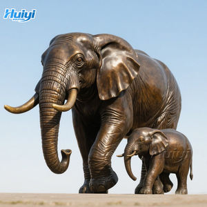 รูปปั้นสัตว์โลหะหล่อขนาดใหญ่ช้างสำริดสำหรับตกแต่งสวน - Product Image 5