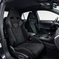 Siège baquet de course style classique LK en tissu suède et mesh, universel pour voiture, avec mécanisme de basculement rapide