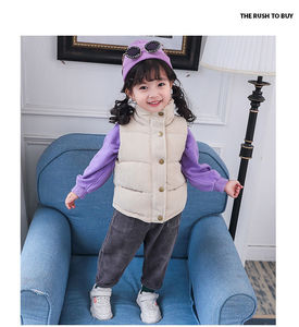 Wholesale Children's Casual Single-Breasted Warm Outerwear Jacket Thick Polyester with <strong>Vest</strong> and Camisole for Kids Clothing - Product Image 5