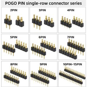 Разъем Pogo <span class=keywords><strong>Pin</strong></span> с шагом 2,54 мм, позолоченный, штыревой/гнездовой, для печатных плат, одинарный/двойной ряд, 2-10 контактов - Product Image 4