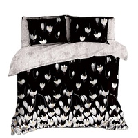 Ensemble de lit en microfibre personnalisé, ensemble de literie de luxe, ensemble de housse de couette imprimé en polyester brossé