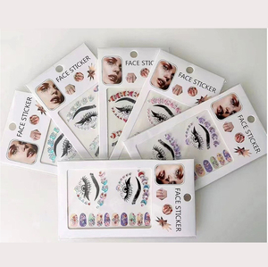 อายไลเนอร์ประดับเพชรพลอย อายไลเนอร์สำหรับเทศกาล ตกแต่งใบหน้า บินดี ประดับเพชรพลอย กลิตเตอร์ติดตัว สติ๊กเกอร์คริสตัลสำหรับผู้หญิงและเด็ก แต่งหน้า - Product Image 5