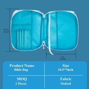 Tùy Chỉnh Kinh Thánh Bìa Bền Nhà Thờ Túi Phụ Nữ Dây Kéo Di Động Kinh Thánh Trường Hợp Với Xử Lý - Product Image 5