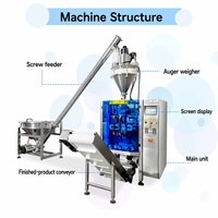 Machine d'emballage entièrement automatique pour sachets de poudre et granulés de fruits secs, de boissons protéinées instantanées en sachets individuels