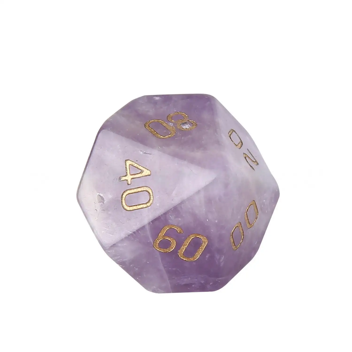 Amethyst Natural Gemstone Dice d&d Cat's Eye DND Dice Handmade Stone Polyhedral Dice Set for MTG Table Games Purple Crystal