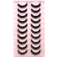 Haute qualité 10 paires de faux cils naturels faux cils longs maquillage 3d cils de vison extension de cils cils de vison pour la beauté