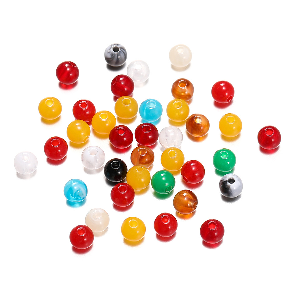 Acrylic imitation stone beads - random color mixing