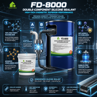 FEIDU FD-8000 – Mastic silicone neutre écologique, non toxique, longue durée, résistant aux intempéries, à prix abordable pour la construction