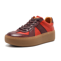 Chaussures plates à plateforme bicolores pour femmes