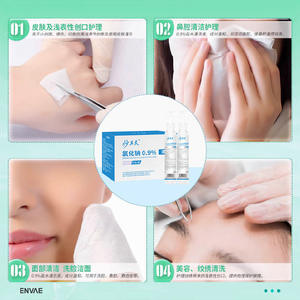 Solución salina biológica para limpieza de maquillaje facial, limpieza de heridas y enjuague nasal (botella pequeña de 15 ml al por mayor) - Product Image 2