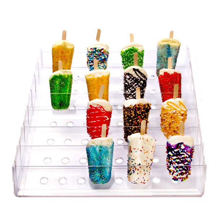 Clear Popsicle Display Stand Acrylic Ice Candy Holder