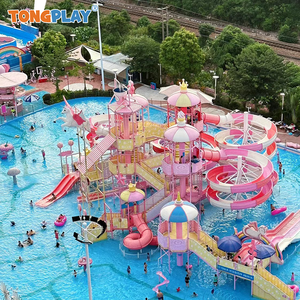 Glissières de parc aquatique d'équipement de parc d'Aqua de Chambre de l'eau avec des jeux de flottement de lac de piscine - Product Image 2