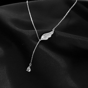 Seashell Wing Necklace For Women Gold Silver Color Tassel Clavicle Chain Minimalist Design Trendy Fashion Jewelry - Product Image 4