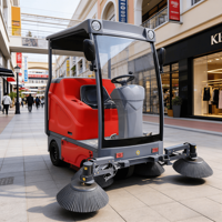 Nouvelle Balayeuse de voirie grande capacité haute pression autoportée pour routes et sols extérieurs, batterie 48V, 16000/h, bac à poussière 180L