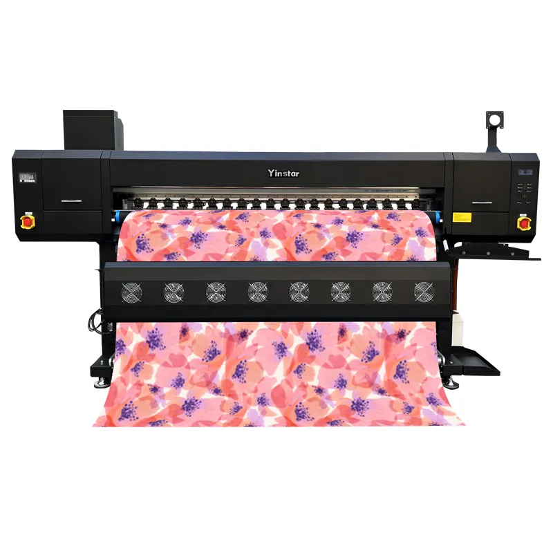 Yinstar mürekkep püskürtmeli 6 kafa EPS I3200 rulodan ruloya süblimasyon mürekkep dijital maquina de süblimasyon makinesi yazıcı tekstil için uygun