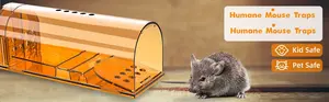 Trampa para roedores Caja de ratones Humane No Kill Live Captura y libera Trampas trampas para ratones marrones