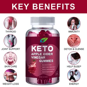 Fibra cetogénica natural personalizada de fábrica KETO pre-entrenamiento suplementos nutricionales extraídos bio gomitas