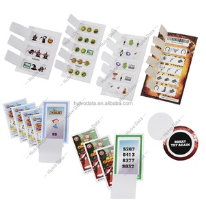 Billets de loterie personnalisés avec tirage à fente multi-emplacements, impression CMJN 4 couleurs, cartes à tirer personnalisées pour jeux de hasard - Product Image 4