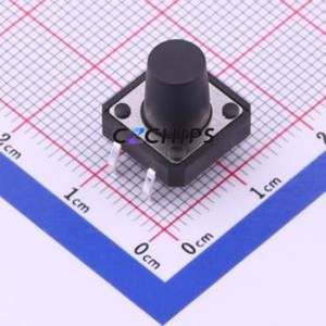 TC-1103-C-P Tactile Switch Through hole Component THT-4P,12x12mm Switch Single Pole Single Throw Round Button 2.6N Through Hole - Product Image 1