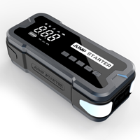 Démarreur de voiture et gonfleur de pneus 2-en-1, alimentation d'urgence multifonctionnelle pour véhicule avec pompe à air 25 cylindres