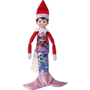 ชุดนางเงือกสำหรับ Efl On Shelf,มาใหม่คริสต์มาสเอลฟ์ตุ๊กตาสหรัฐเสื้อผ้าเครื่องแต่งกาย