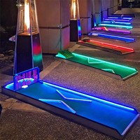 Kit de simulation de golf extérieur à LED Mini Pgm Tapis de gazon Mobil Golf Simulator pour les sports d'intérieur et les parcs d'attractions