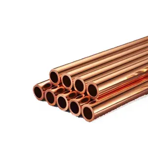 Venta directa de fábrica 2mm 3mm espesor de pared tubo de cobre puro de alta calidad/tubo de cobre sin costura