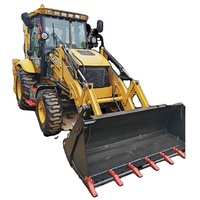 Chargeuse JCB 3CX d'occasion en bon état, machine de construction frontale, faible consommation de carburant, moteur Doosan certifié CE