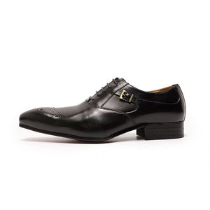 Zapatos Oxford Negros Formales de Plataforma, Estilo Británico de Lujo, para Hombre - Product Image 6