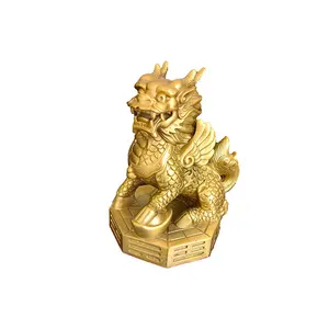 Custom Design Brass Statues Copper Craft Fengshui Products Home Feng Shui Brass Sculptures Art Statues Desk Ornaments