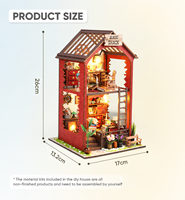 Kit de maison miniature DIY OEM, bibliothèque de Martin, artisanat en bois, métal, plastique, papier, lumière LED, puzzle en bois 3D, cadeau fait main pour adolescents