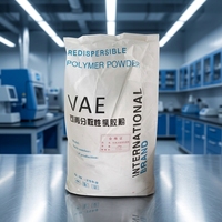 Copolymère vinyle-acétate-éthylène en émulsion à faible VAE, résistant à l'eau, à granulométrie fine, pour peinture latex architecturale de construction
