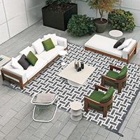 Tapis de plage réversible en PP personnalisé, antidérapant, lavable, en peluche, rayé, avec parasol pliant portable et résistant à l'humidité pour pique-nique