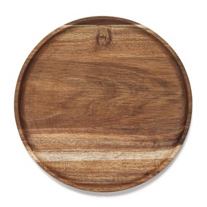 Wooden <b>Tray</b> Round Modern Minimalist Style For Coffee Tea <b>Snack</b> Serving Dish Solid Color CM-260110 - Product Image 5