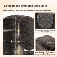 Perruque complète synthétique améliorée pour femme, fabriquée à la machine, sans filet, avec raie, style Deep Wave, tendance