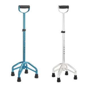 Bastón de Aluminio de Cuatro Patas, Altura Ajustable, Antideslizante, Ayuda para Caminar para Personas Mayores, Soporte para Recuperación de Accidentes Cerebrovasculares - Product Image 2