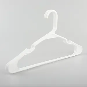 Lindon Дешевые сверхмощные прочные белые пластиковые вешалки для сухой чистки одежды