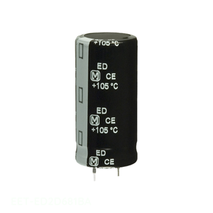 Condensateur traversant EET-ED2D681BA, aluminium, 680 µF, 20 %, 200 V, à fixation par clip, 680 µF - Product Image 1