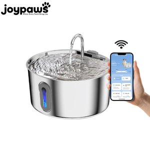 Sıcak satış sessiz pompa kablosuz şarj LED hafif paslanmaz çelik akıllı sensör otomatik Pet su çeşmesi <span class=keywords><strong>APP</strong></span> ile - Product Image 1