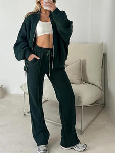 PASUXI Set <span class=keywords><strong>Streetwear</strong></span> Personalizzati da <span class=keywords><strong>Donna</strong></span> Felpa con Cappuccio e Zip e Pantaloni della Tuta Completo Due Pezzi <span class=keywords><strong>Abbigliamento</strong></span> <span class=keywords><strong>Donna</strong></span> Set da Allenamento Completo Sportivo - Product Image 3