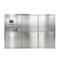 Machine à glaçons industrielle à haute efficacité refroidie à l'eau BAOCHARM 5 tonnes avec emballage automatique pour usine de béton