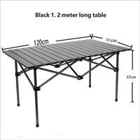 Ensemble de table et chaises de camping pliantes carrées modernes en acier au carbone, robustes et portables, pour l'extérieur et le jardin