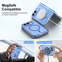 Étui transparent magnétique pour iPhone Duo Ultra 18 Fold avec chargement sans fil, charnière, film trempé, protection antichoc, accessoires simples