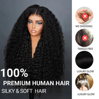 Perruques frontales en dentelle HD SDD 250 densité Deep Wave, fournisseur de perruques en cheveux humains, perruque frontale en dentelle 13x4 Water Wave pour femmes noires