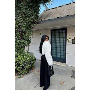 Vêtements en fourrure de vison blanc longue et courte, décorés de style vintage - Product Image 3